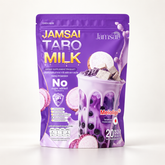 Jamsai Taro Milk Pro Albino Milk High Fiber + Psyllium + Prune Excretion | 20 Sachets/Pack (200 Grams)