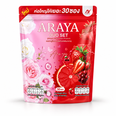 Araya Duo Set Collagen Ceramide + Gluta Collagen | 30 Sachets/Pack (300 Grams)