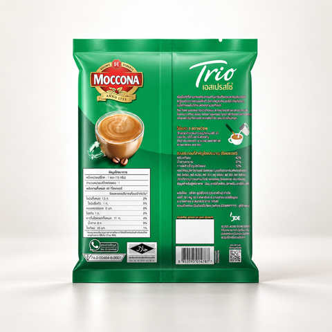Moccona Trio Espresso 3 in 1 Instant Coffee | 27 Sachets/Pack (426 Grams)