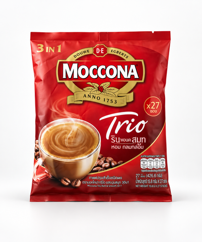 Moccona Trio Rich & Smooth 3 in 1 Instant Coffee | 27 Sachets/Pack (426 Grams)
