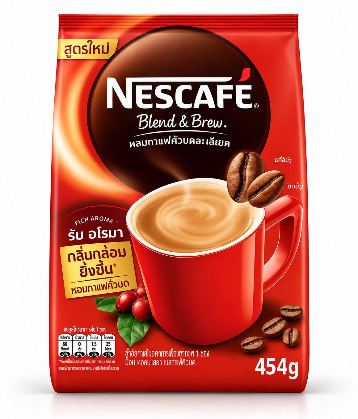 Nescafe Blend & Brew Rich Aroma Instant Coffee | 27 Sachets/Pack (454 Grams)